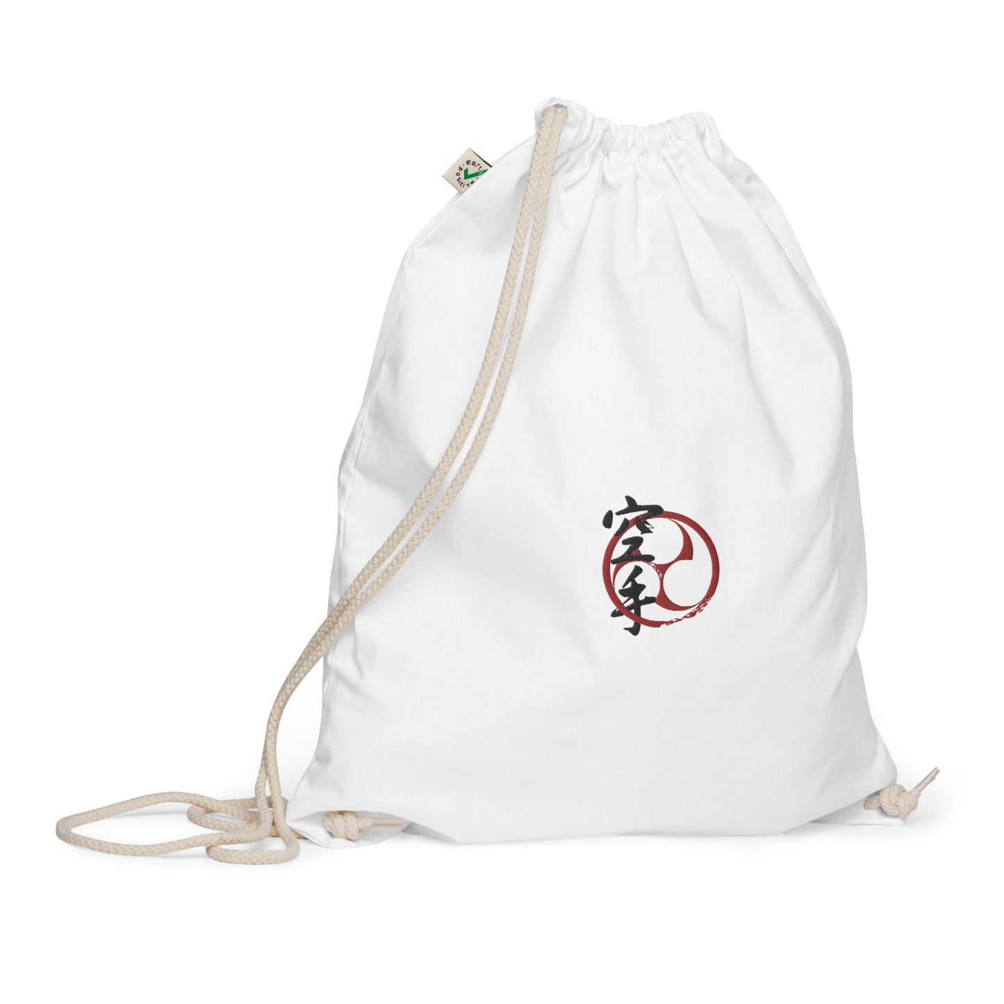Organic cotton drawstring gear bag