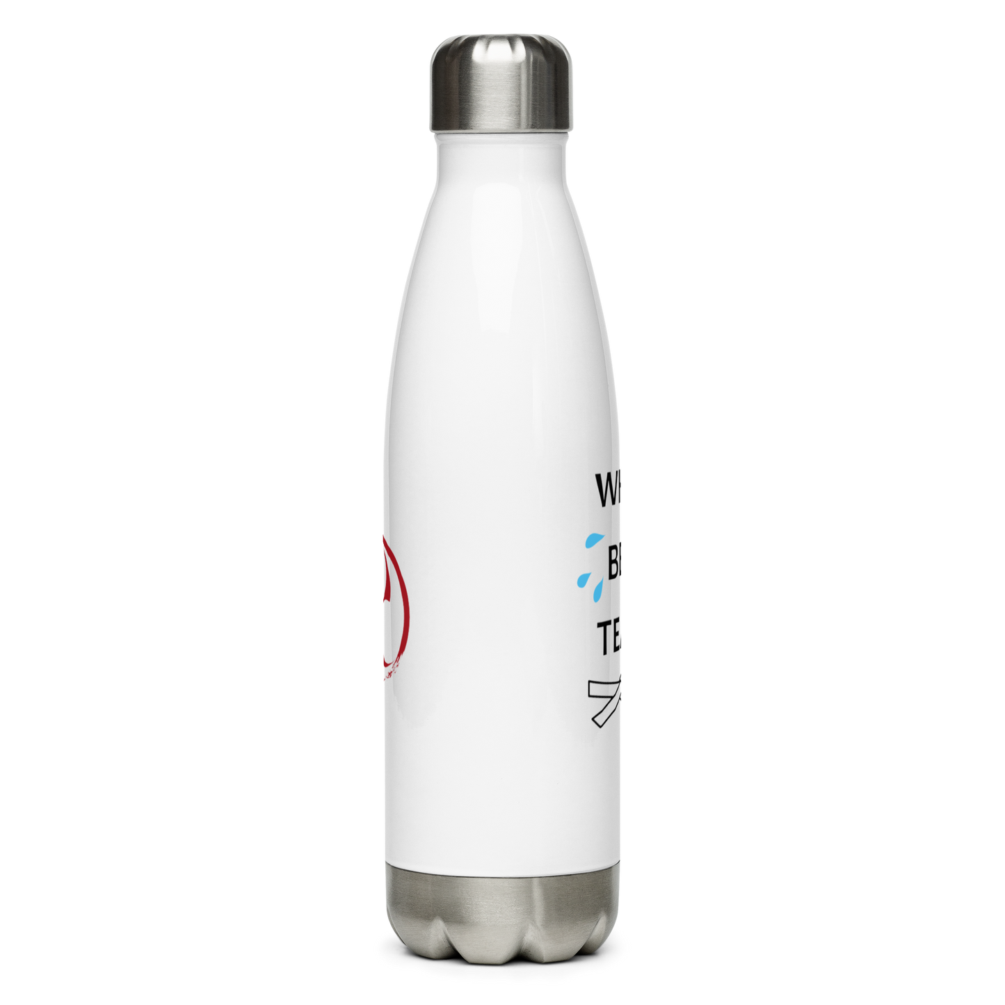 White Belt Tears Stainless Steel Water Bottle